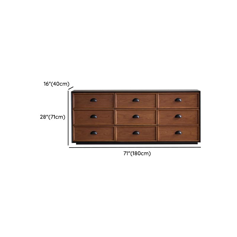 Cocoa Simplistic Reclaimed Wood Double Dresser/Lingerie Chest/Bachelor Chest with 6/8/9 Drawers, Horizontal/Vertical - image 30