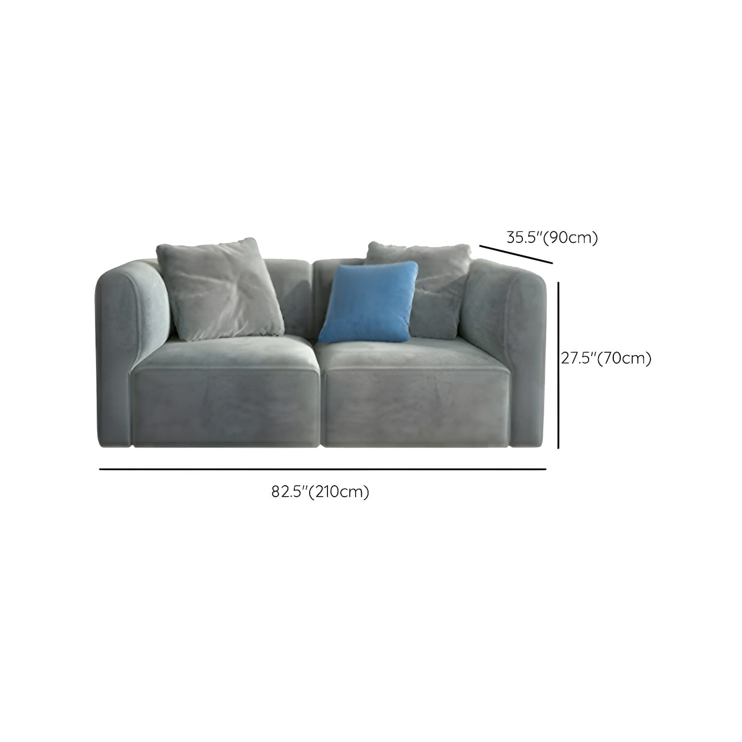 Flannel Upholstered Sectional Sofa in 2 Piece Set - Cozy, Stylish and Comfortable - image 16
