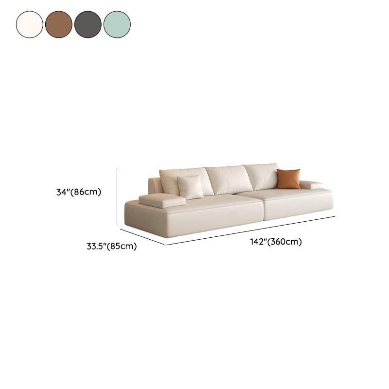 Tear Resistant Standard Sofa in Light Gray/Emerald Green/Ivory with 5 Pillows - image 18