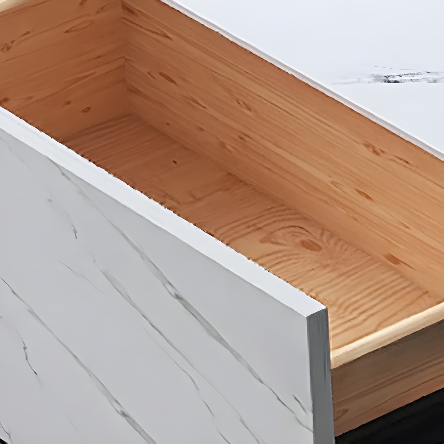 Contemporary 11.02"H TV Media Console Stand in White with Drawers - image 6