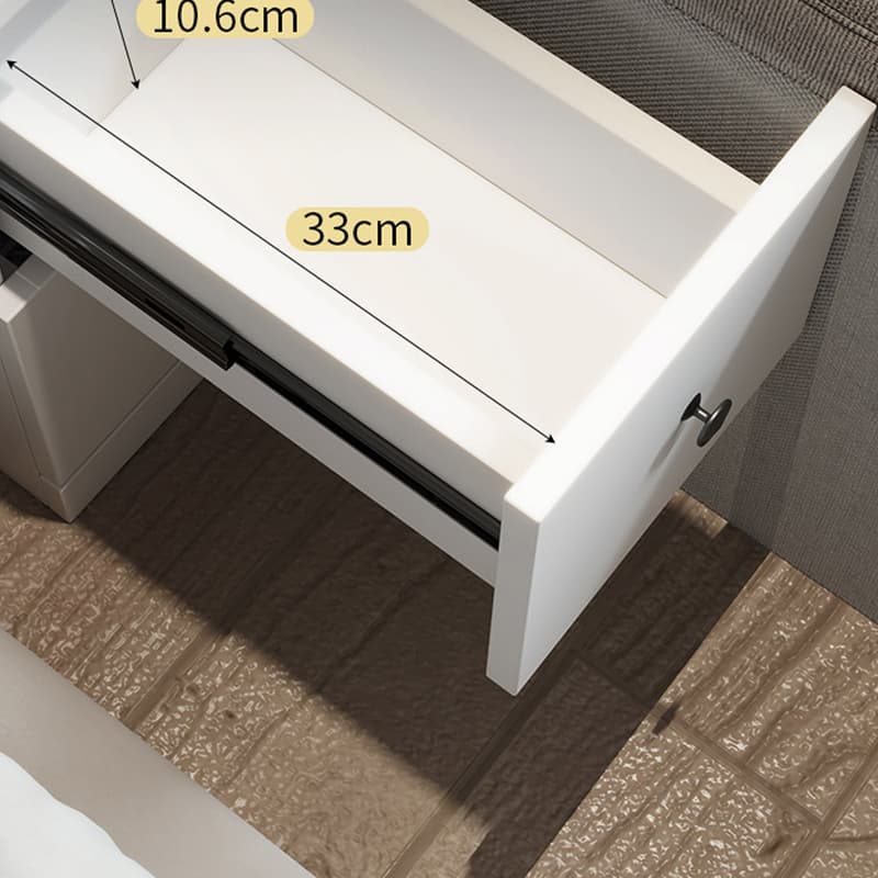 Modern Wood Open Storage Nightstand with 2drawers 3 shelves Height 160cm - Extra Tall Brown Design - image 10