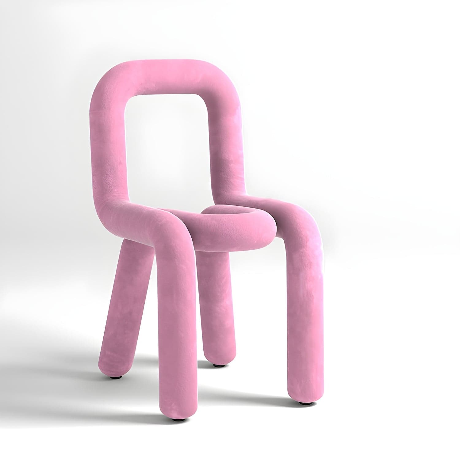 Scandinavian Style Velour Side Chair with Open Back and Metal Legs for Kitchen & Dining - image 8