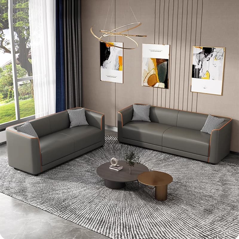 Dove Grey/Lime Green/Apricot Color Standard Sofa with Concealed Support for Parlor - image 24