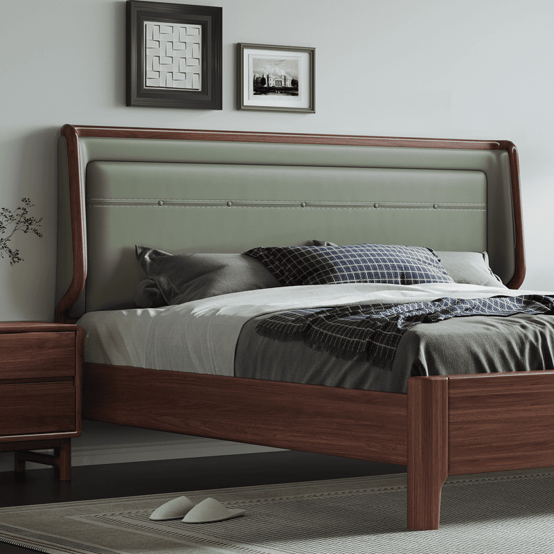 Standard（36-55“） Free-standing Standard Rectangle Wood Panel with Sponge Cushion for Full(54"W x 75"L) Bed, No Distressing