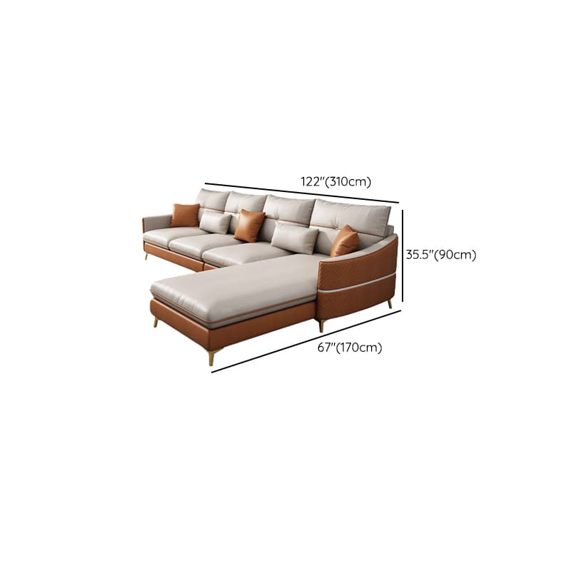 Straight/L-Shape Sofa/Sofa Chaise with Horizontal/Right Orientation, Sloped Arms, and Stitch-tufted Detailing - image 16