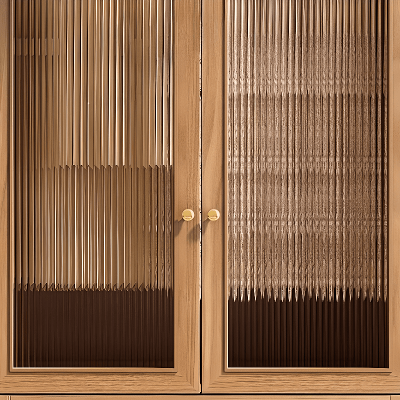Minimalist Timber Sepia Cabinet Armoire with Interior Shelves & Clothing Rack & Soft Close Drawer & Soft Close Door - image 26