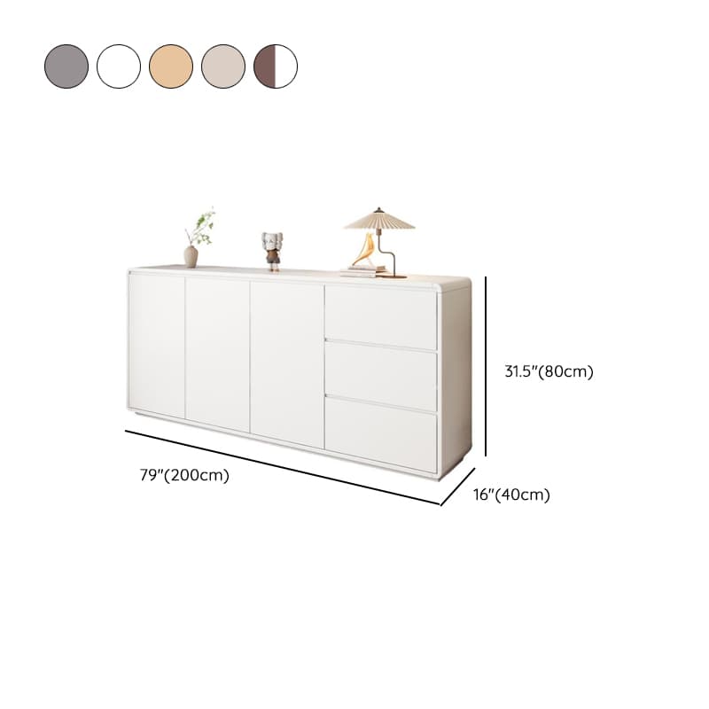 Contemporary Sideboard with 3 Drawers, Closet, Standard/Wide/Narrow Sizes, 1 Shelf, Kitchen Cupboards, and 2/3/Single Doors - image 20