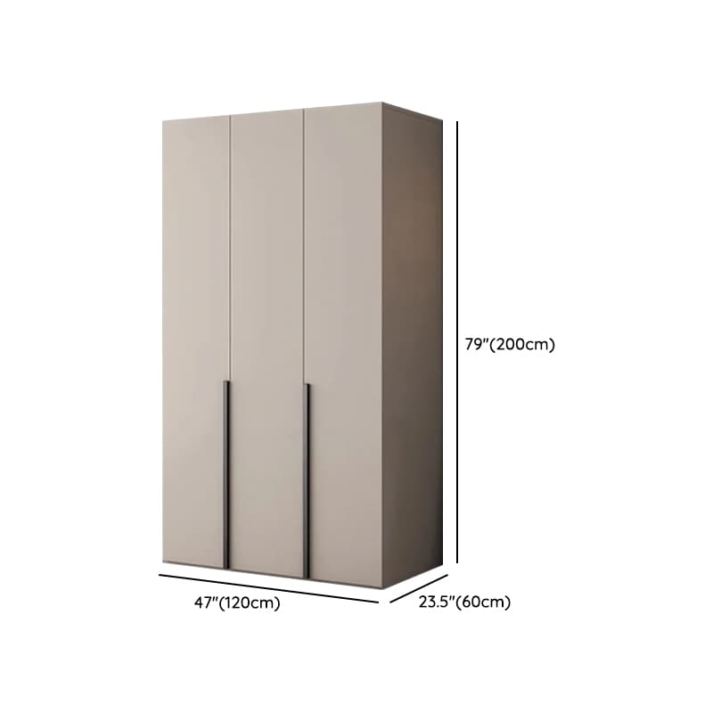 Light Gray Trendy Detached Armoire Cabinet with Soft Close Door, Interior Shelves, and Hanging Rod - image 11