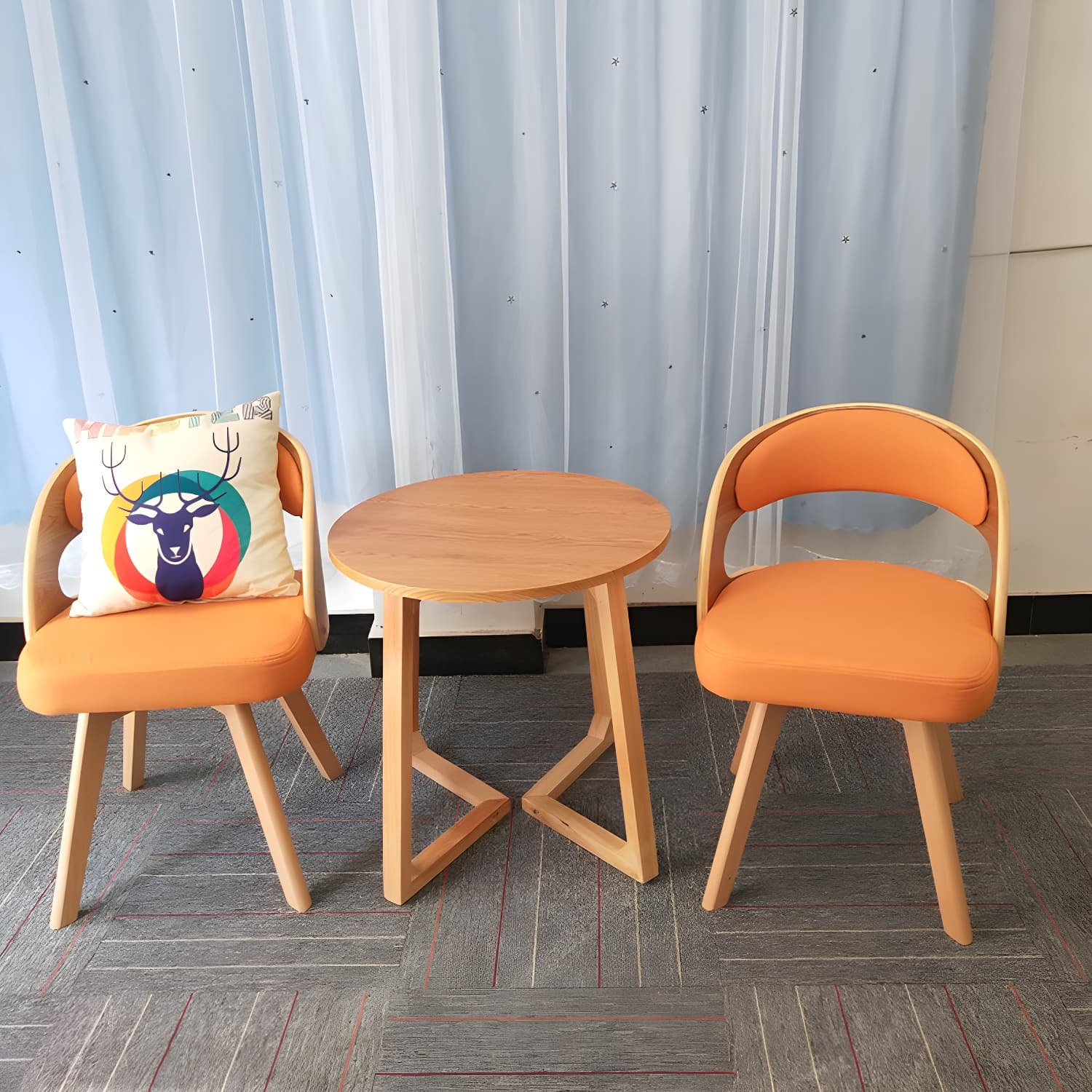 Contemporary Swivel Side Dining Room Chair Open Back Chair for Home Use - image 22