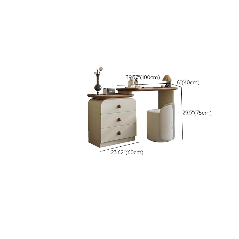 Modish Large Vanity Set/Makeup Vanity with Laminate Table Top, White Finish, 3 Drawers, Mirror Lights, and Scalable Design - image 19