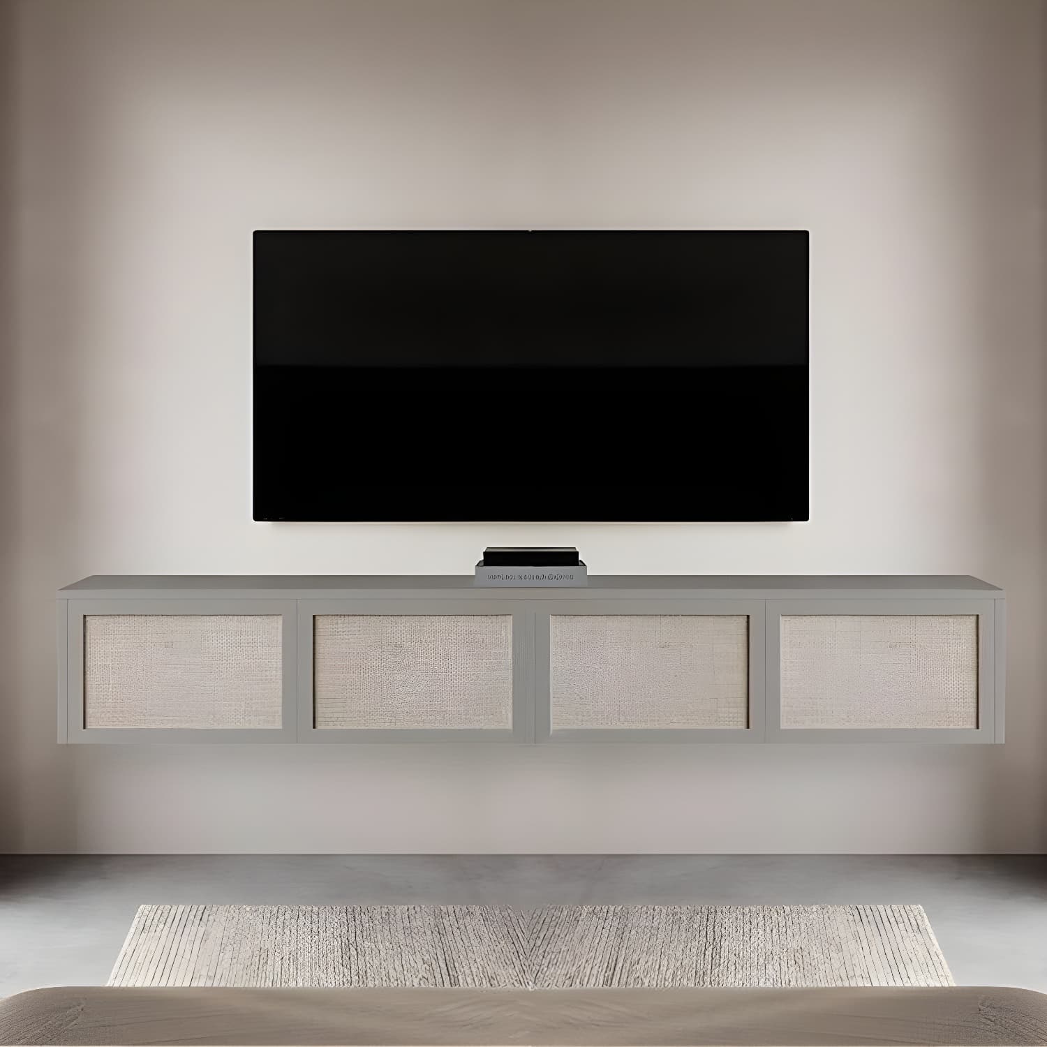 Scandinavian Wood TV Stand Console Wall-mounted TV Media Stand for Living Room - image 7