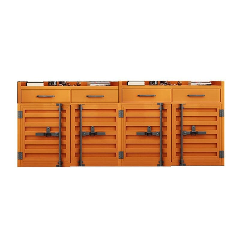 Metal Industrial Sideboard Credenza with Cabinet, Drawers, and Shelves - 40cm Width, 90cm Height - image 3
