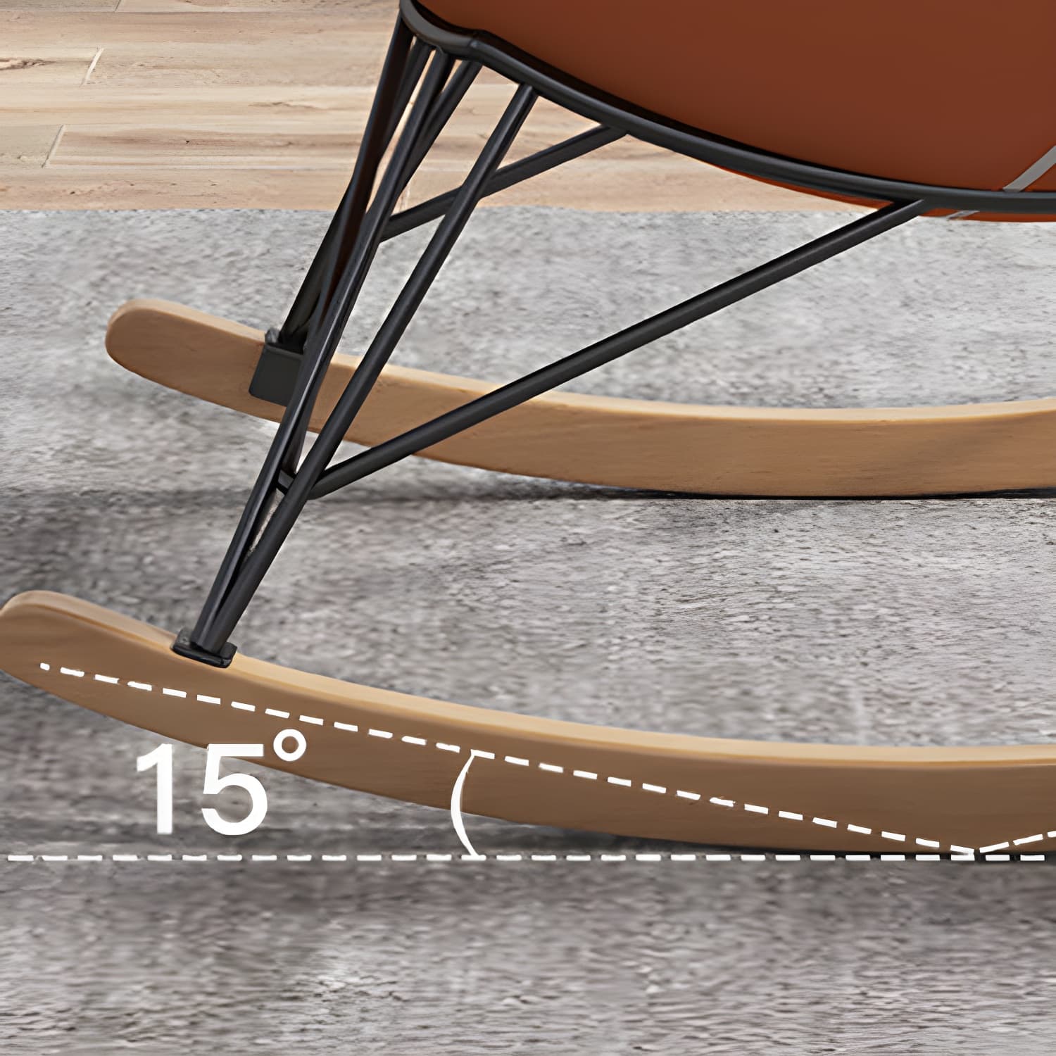 Modern Leisure Chaise Rocking Chair Lounge Upholstered Chaise for Living Room - image 15