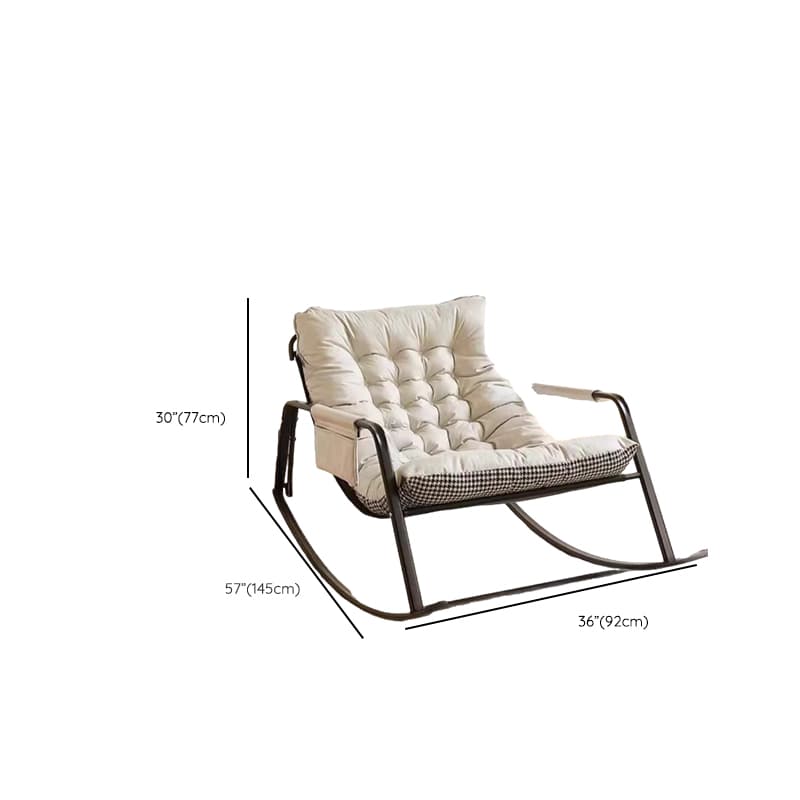 Art Deco Upholstered Rocking Armchair for 2 with Track Arm and Dirt Resistant Features - image 22
