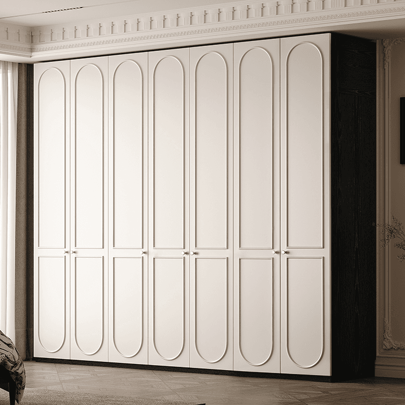 Chalk Casual Wooden Independent Almirah with Soft Close Drawer, Soft Close Door, and Interior Shelves