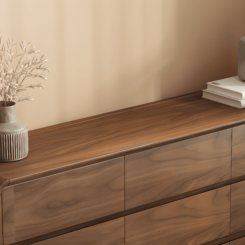 Cocoa Simplistic Natural Wood Bachelor Chest/Double Dresser with 6/9/5 Drawers in Horizontal/Vertical Orientation - image 3