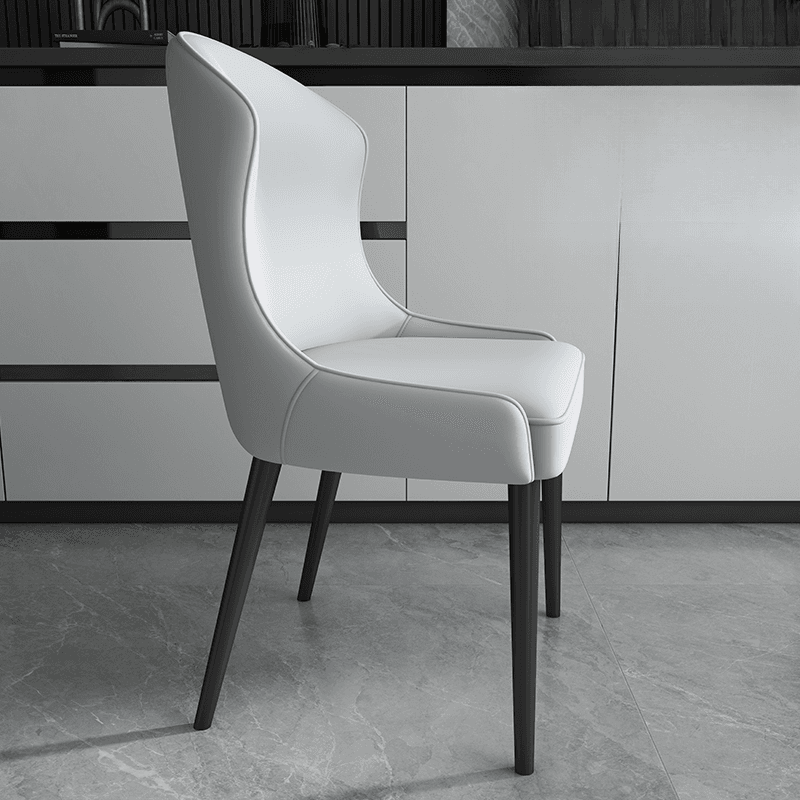 Simple/Glamorous Side Chair with Imperforate Back, Polyurethane Upholstery, Alloy Legs, Outlined Frame, and Steady Stability - image 7