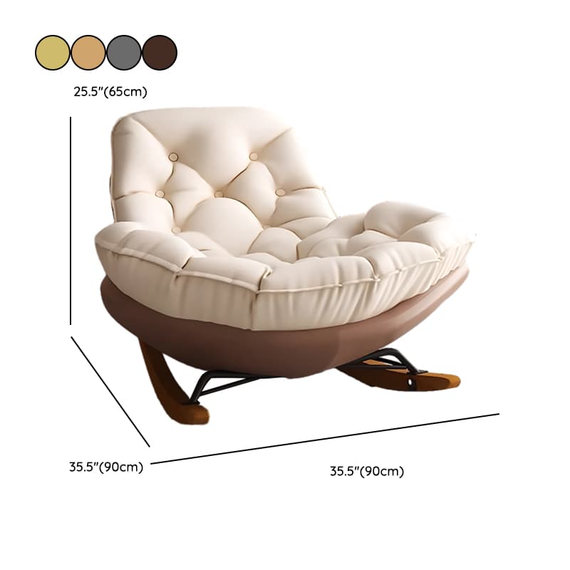 Chalk Modern Simple Style Upholstered Rocking Chair Couch, Scratch-defiant & Cushioned - image 16