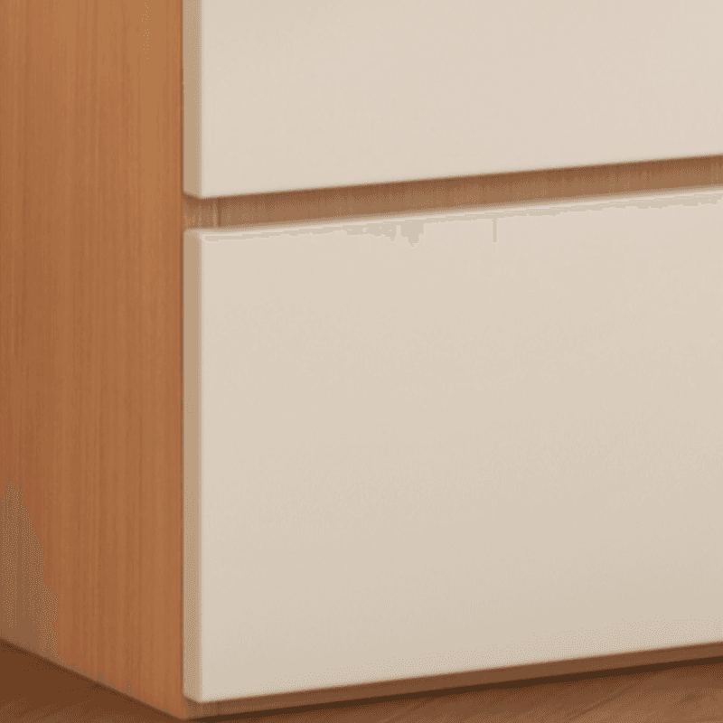 Chalk Modish Laminate Wardrobe Closet with Soft Close Drawer, Soft Close Door, Interior Shelves, and Clothing Rod - image 5