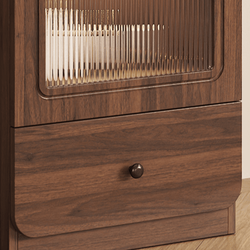 Rectangular Accent Cabinet with Closet, Glazed Door, Cabinet Knobs, Chalk/Sepia Top, Soft Close Drawer, and Stain Resistant Finish - image 7