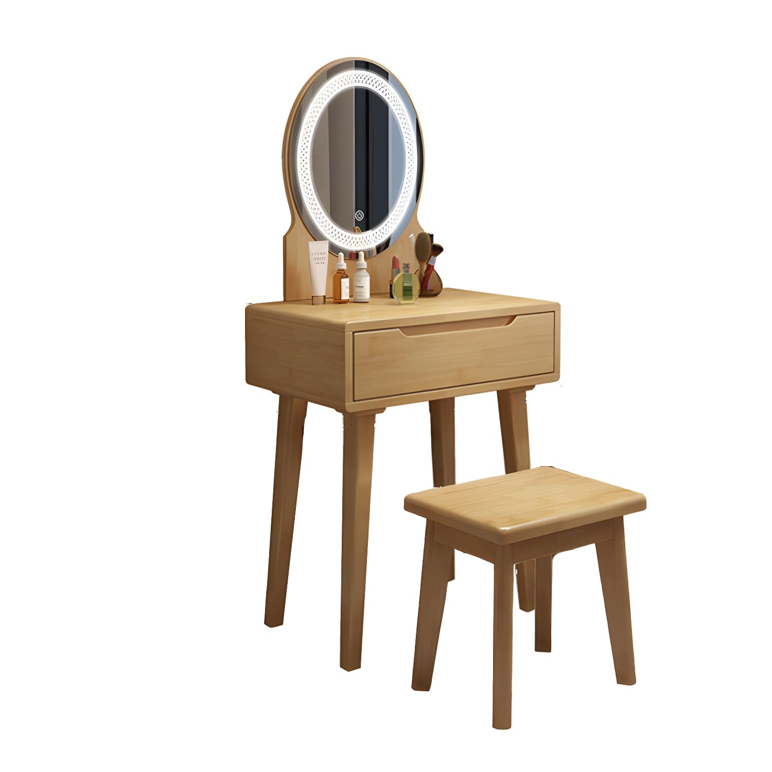 Traditions Make-up Vanity Solid Wood Bedroom With Drawer Dressing Table - image 19