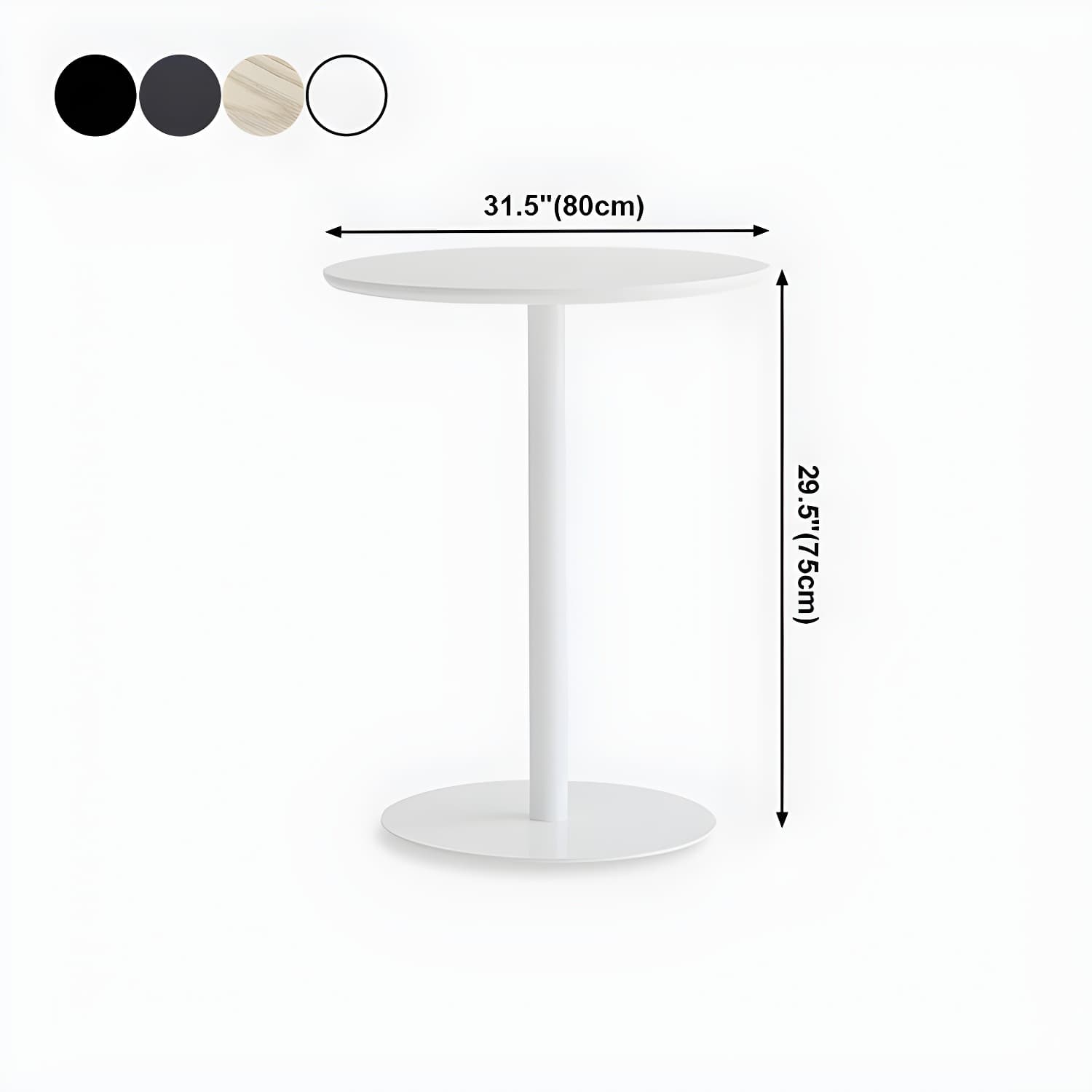 Metal Contemporary Round Dining Table Pedestal Base Dining Table for Kitchen - image 15