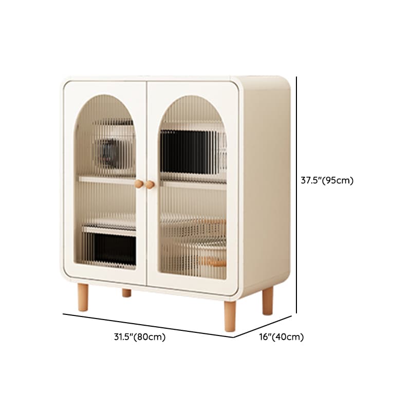 Scandinavian Wood Sideboard Cabinet with Adjustable Shelves and Glass Doors - 40cm Width - image 21