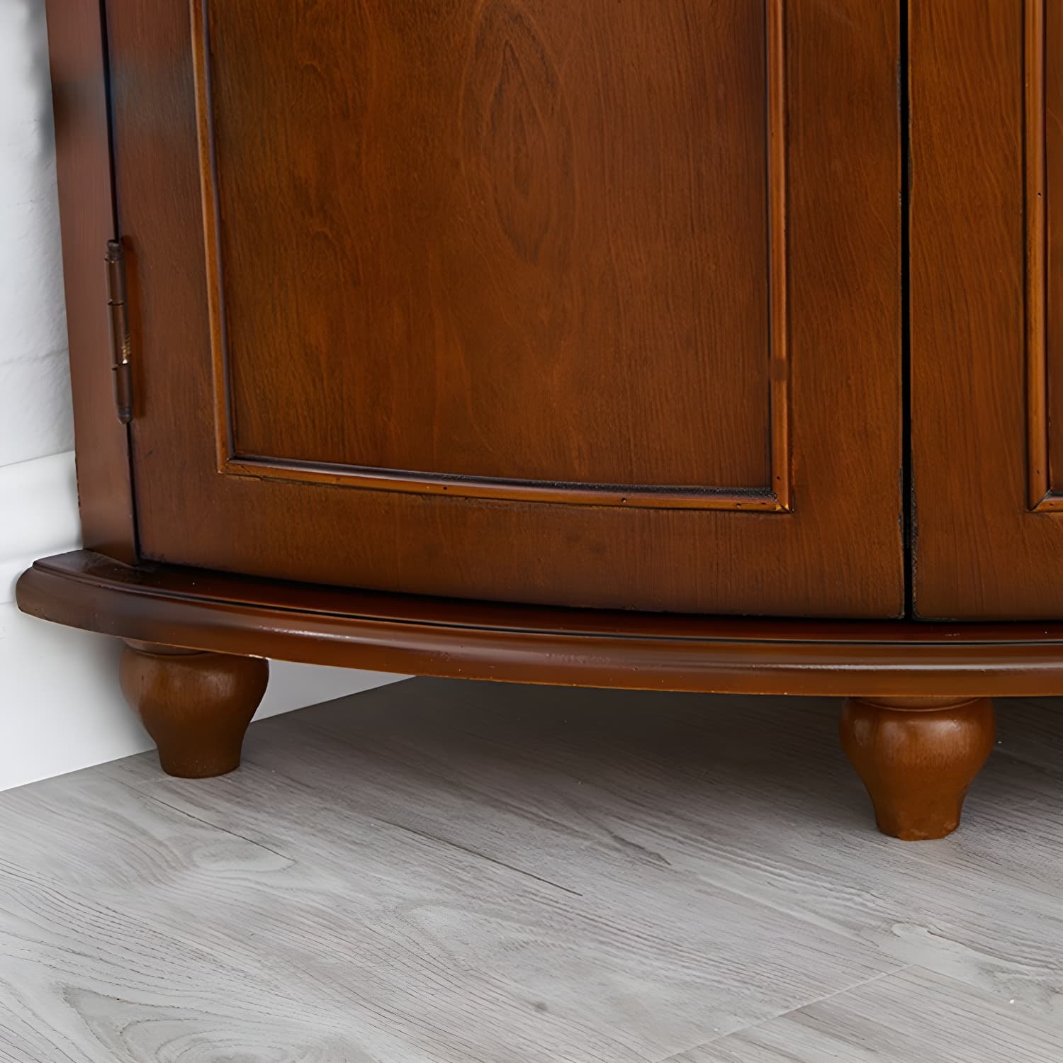 Mid-Century Modern Home Paned Cabinet Solid Wood Corner Side Cabinet - image 9