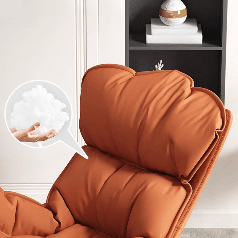 Modish Upholstered Rocking Accent Chair with Ottoman - image 11