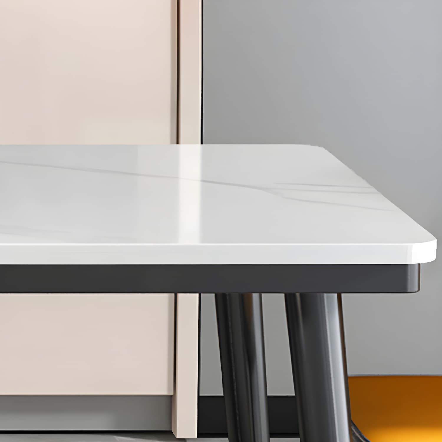 Industrial Standard Rectangle Shape Dining Table Sintered Stone Top Dining Table for Kitchen - image 8
