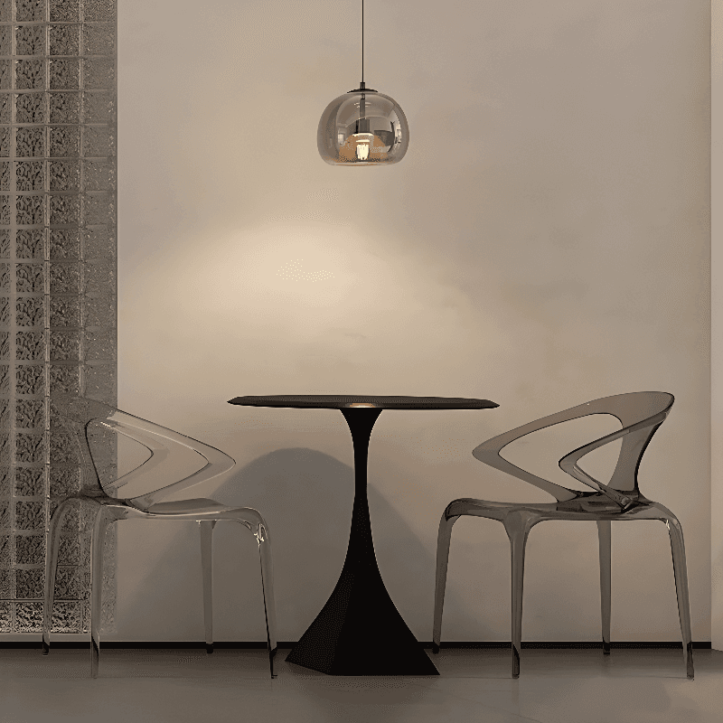 Casual Arm Chair with Uncovered Back, Armrest, and Sepia/Lime Green/Transparent Polymer Legs - image 15