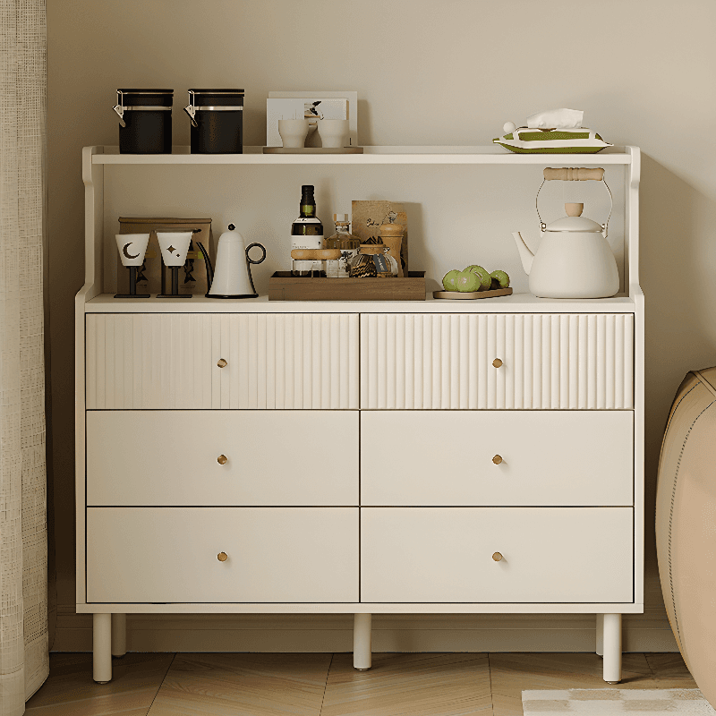 Casual Composite Wood Bachelor Chest/Console Dresser with Shelves, 4 Drawers/8 Drawers, Vertical/Horizontal Orientation - image 3