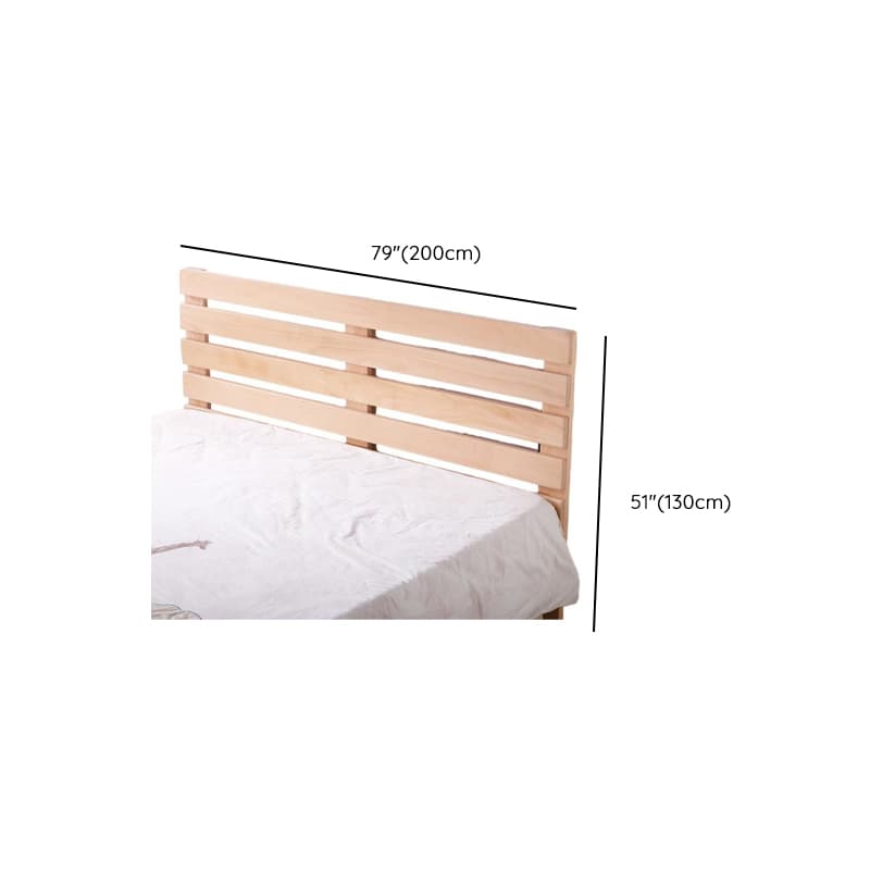 Scandinavian No Distressing Standard（36-55“） King(76"W x 80"L)/Queen(60"W x 80"L)/Full(54"W x 75"L) Beech Wood Panel/Slat Headboard, Solid Wood - image 19