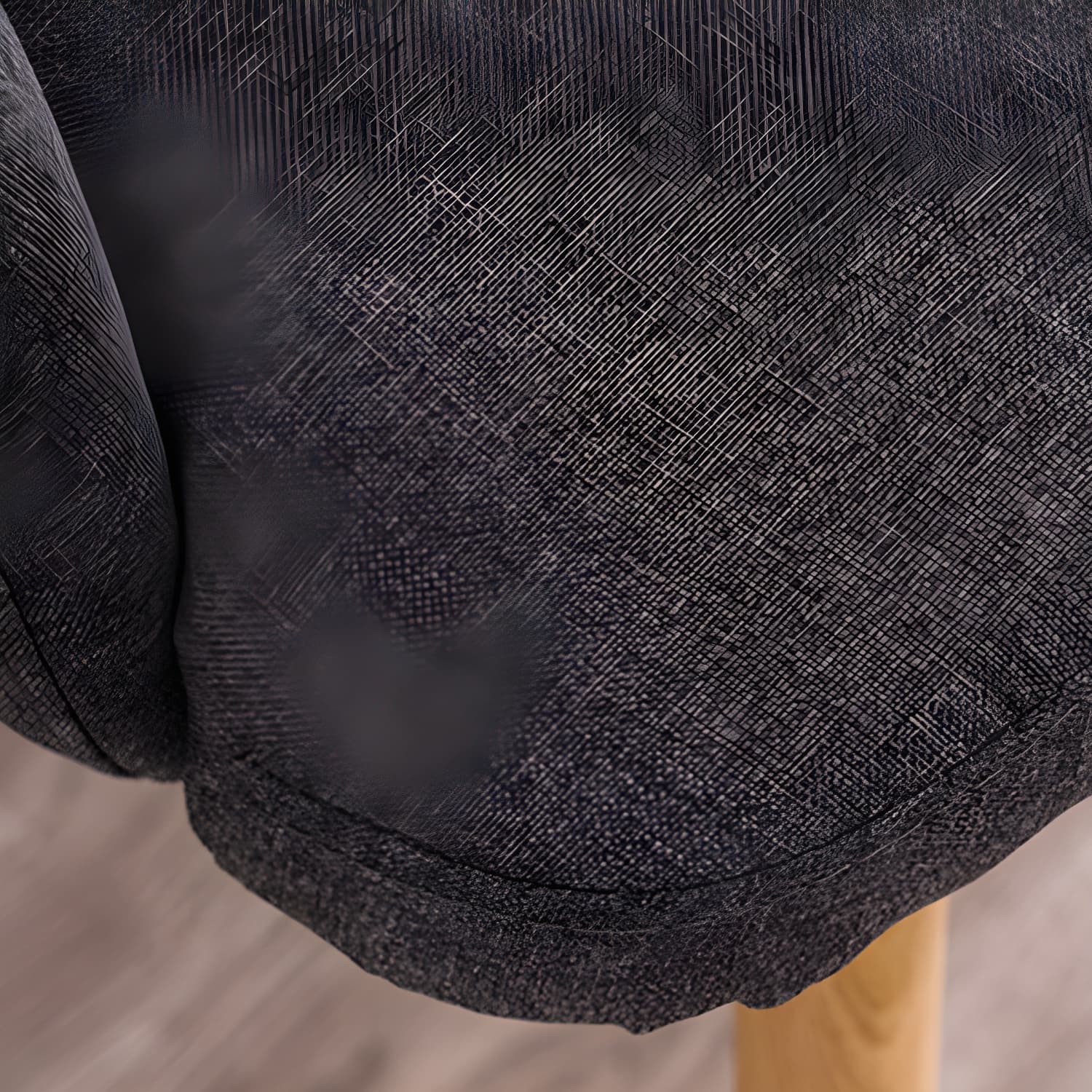 Scandinavian Beech Solid Back Arm Chair Fabric Dining Chair with Natural Legs - image 28