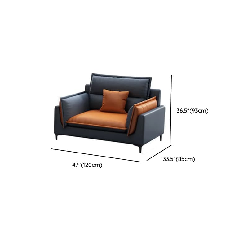 Casual Straight Stain Resistant Sofa in Dark Grey with Horizontal Orientation, Sponge Seat Fill, and Square Arm - image 14
