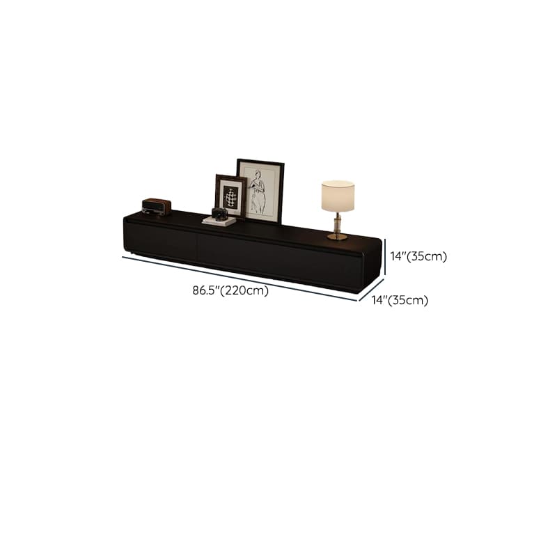 Midnight Black/Auburn Modern Wooden TV Stand with 3 Drawers/4-Drawer - image 11