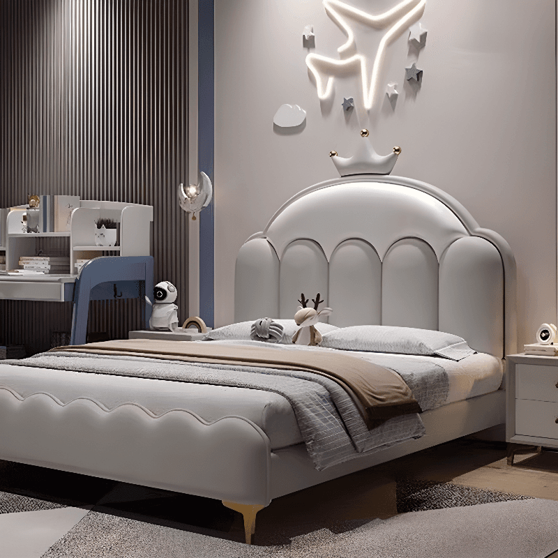 Modern Free-standing Standard King(76"W x 80"L)/Queen(60"W x 80"L)/Full(54"W x 75"L) Arched/Portman/Camelback Panel No Distressing With Legs in Wood - image 8
