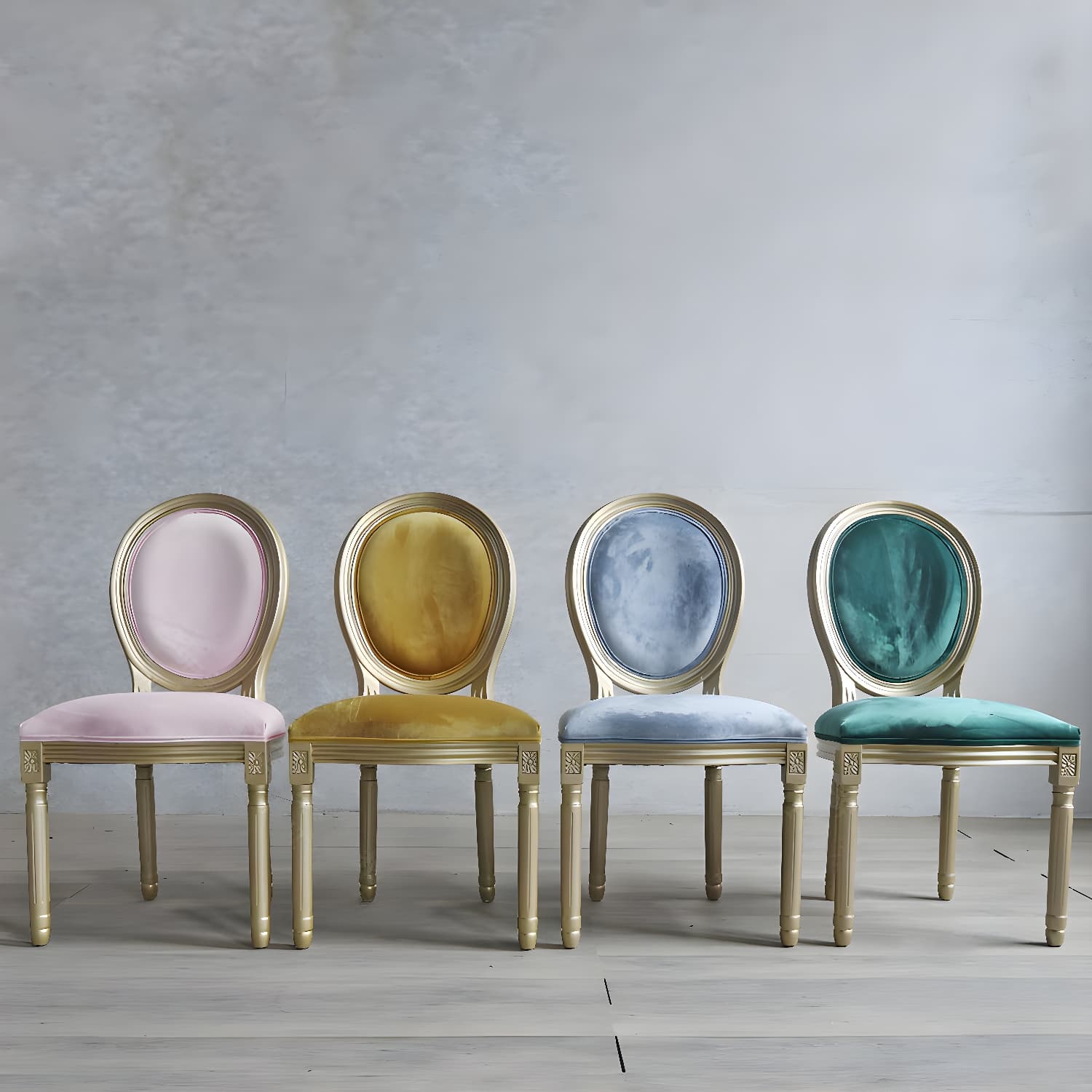 Traditional Velvet Dining Chair 38''H King Louis Back Side Chair with 4 Legs for Restaurant - image 14
