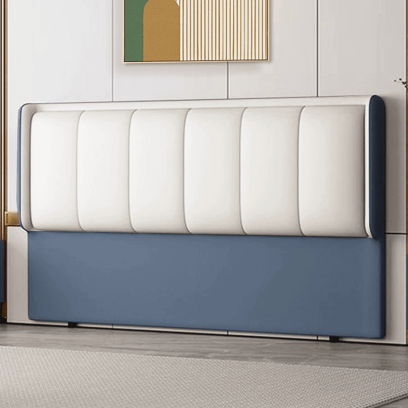 Simplistic Style Wingback Headboard in Lumber with No Distressing, Rectangular Shape for King/Queen/Full Bed, Featuring Sponge Upholstery and Standard Height