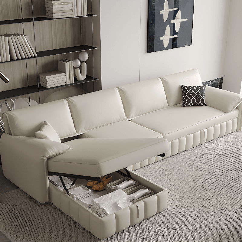 L-Shape/Straight Left Hand Facing/Horizontal Sofa Recliner/Convertible Sofa with Under-seat-storage - image 5