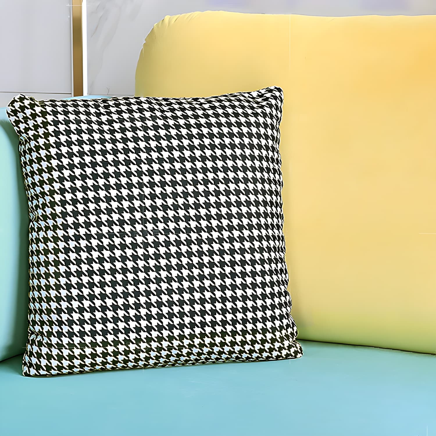 36" High Modern Velvet Square Arm Sofa with 2 Pillows Standard Sofa for Living Room - image 13