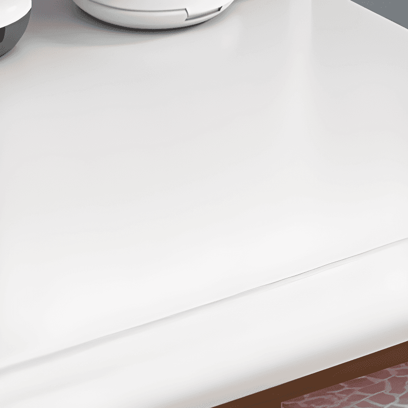 Simple Reclaimed Wood Vanity Set with White Chair, Drawers, and Push-Pull Mirror