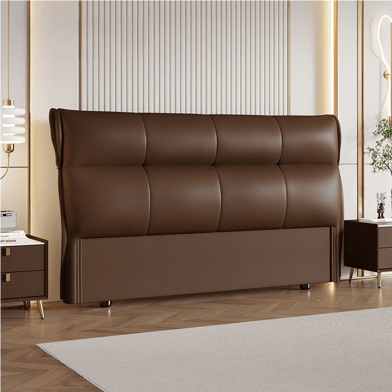 Art Deco Style Panel Headboard with No Distressing, Decorative-stitched Tufting, Rectangle Shape for Queen/Full/Twin XL Bed, Sponge Upholstery Fill, Standard Height