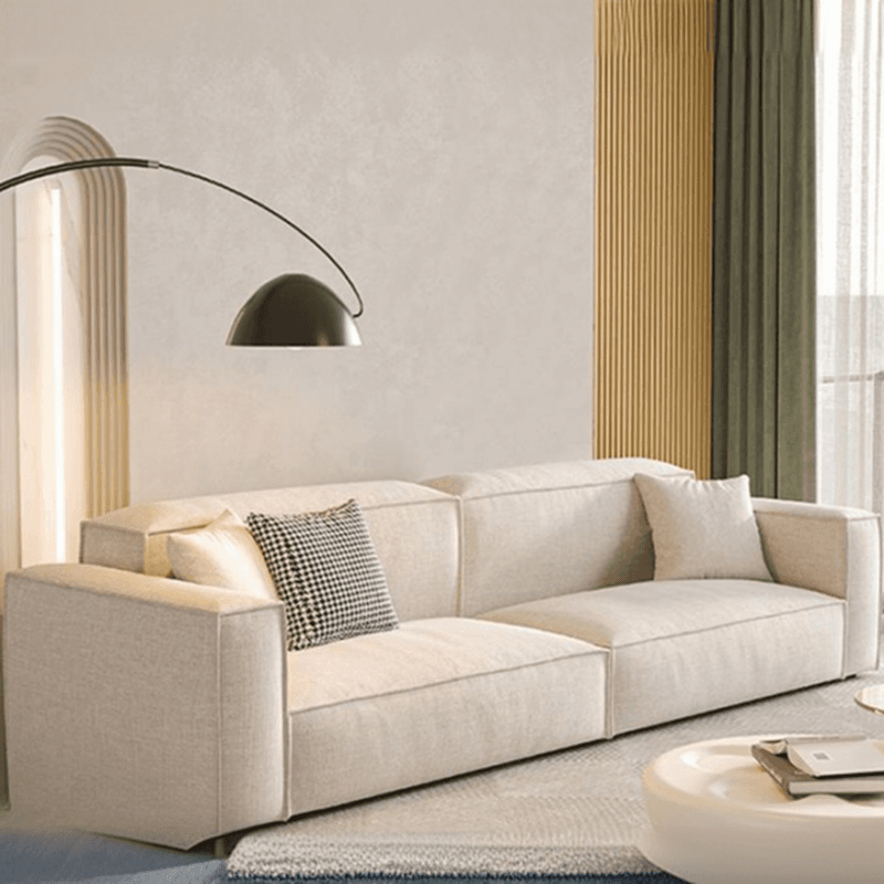 Straight/L-Shape Cotton Upholstered Sofa Couch/Corner Sectional with Horizontal/Left Orientation