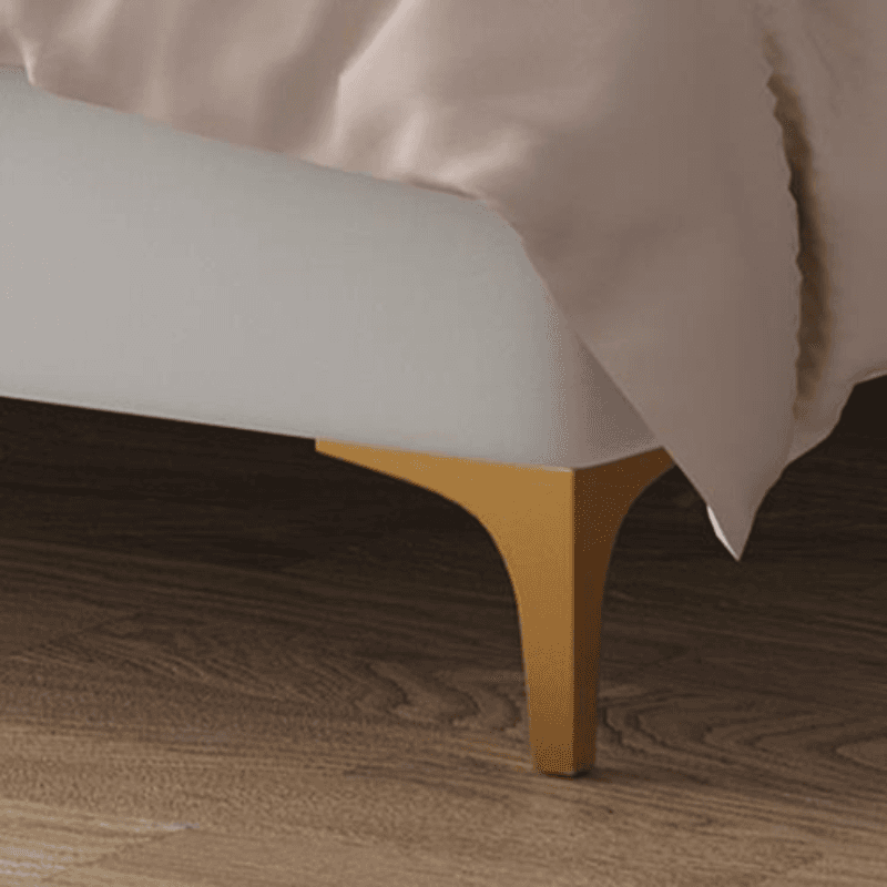 Modern Simple Style Solid Color Platform Bed with Padded Frame and Sponge Upholstery for Bedroom - image 10