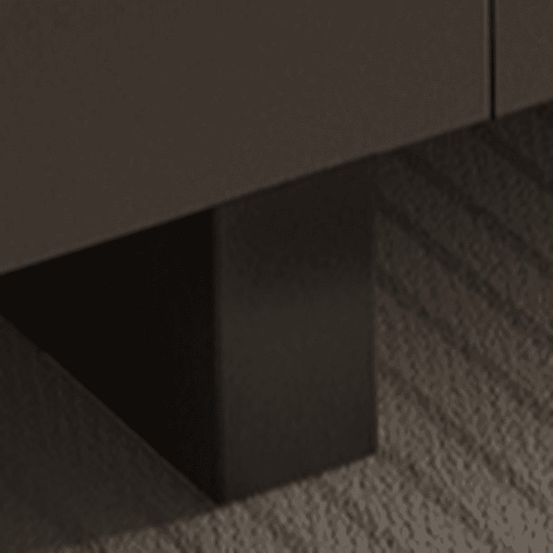 Rectangular Side Table with Twin Support Base, Rawhide Upholstery, and 2 Drawers - image 18