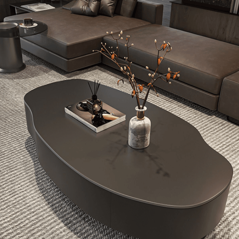 Double Nesting/Single Round/Irregular Accent Table for Living Room with Slate/Glass Tabletop in a Casual Style - image 11