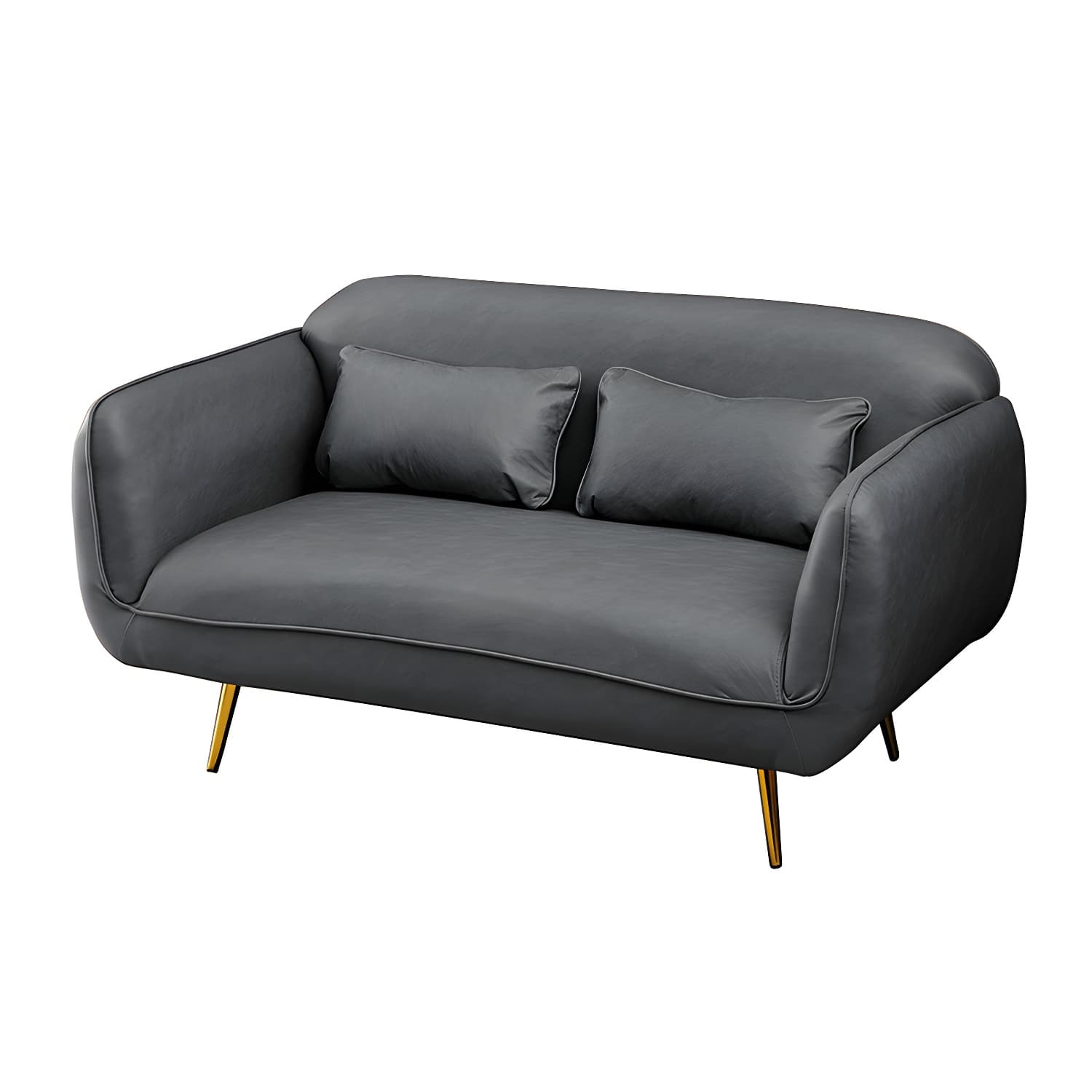 Glam Tight Back Loveseat with Flared Arm and Extra Pillows for Home and Apartment - image 13