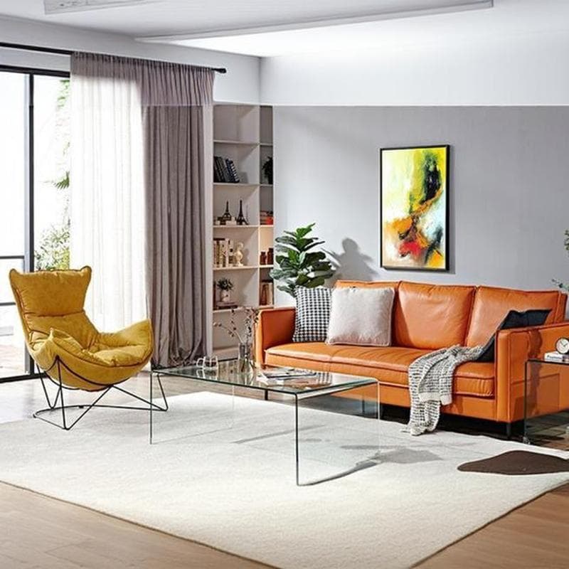 Modernism Oblong Cocktail Table in Glass with Sled Base for Living Room - image 4