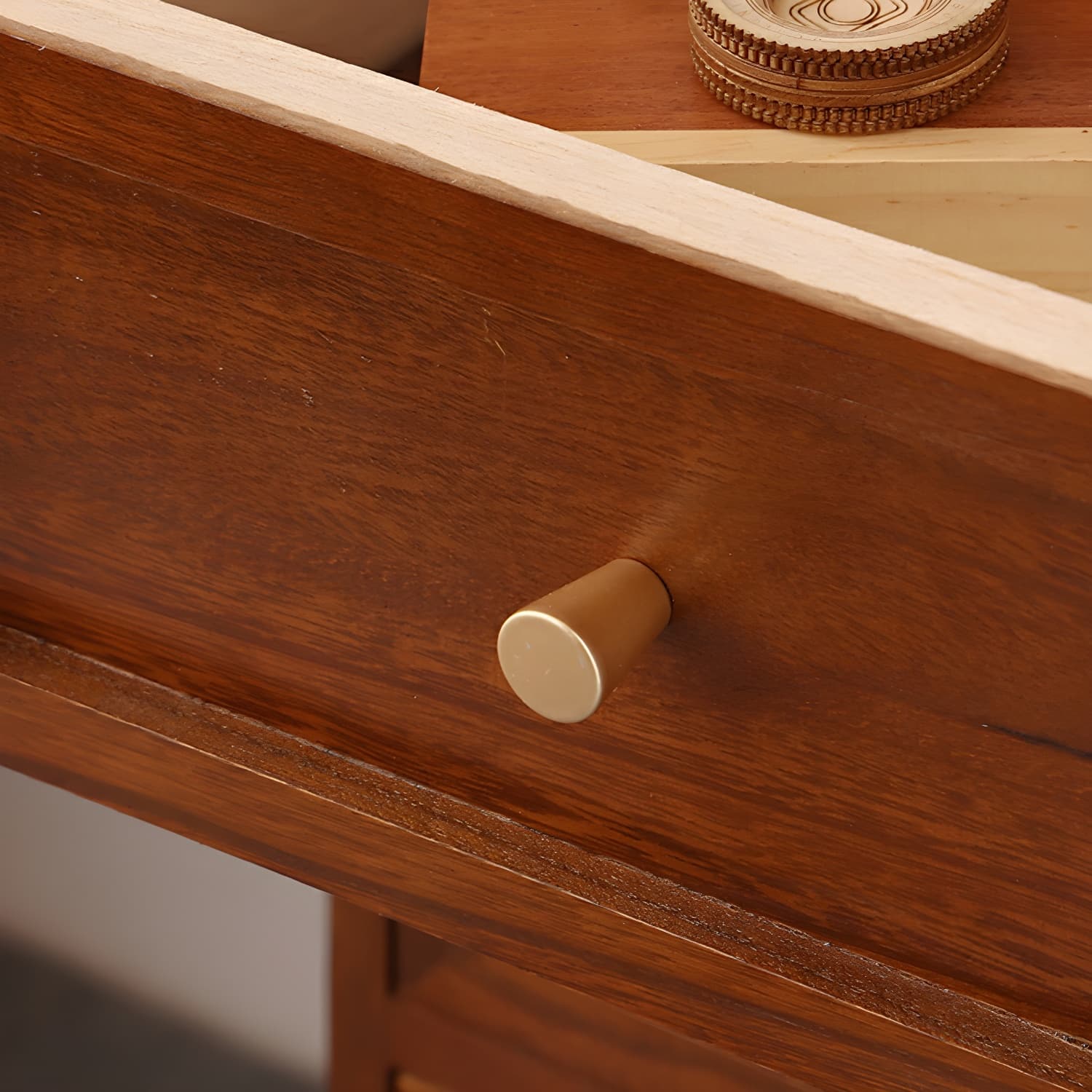 Scandinavian Wood Accent Chest with Drawers - Small Sized Rectangle Cabinet for Storage - image 9